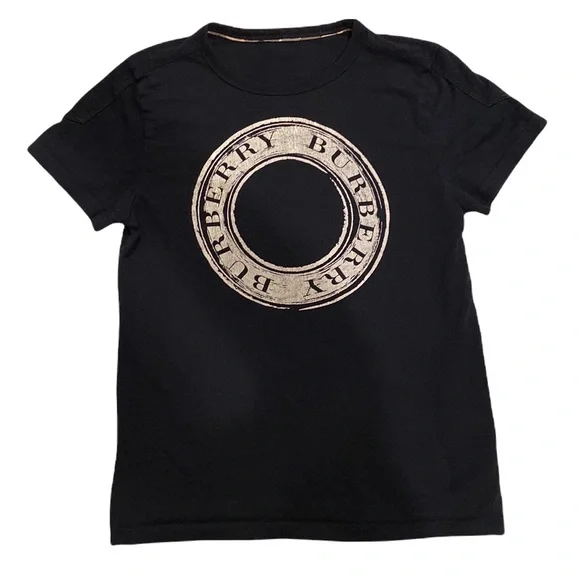 Burberry | Tops | Burberry Circle Circular Logo Black Short